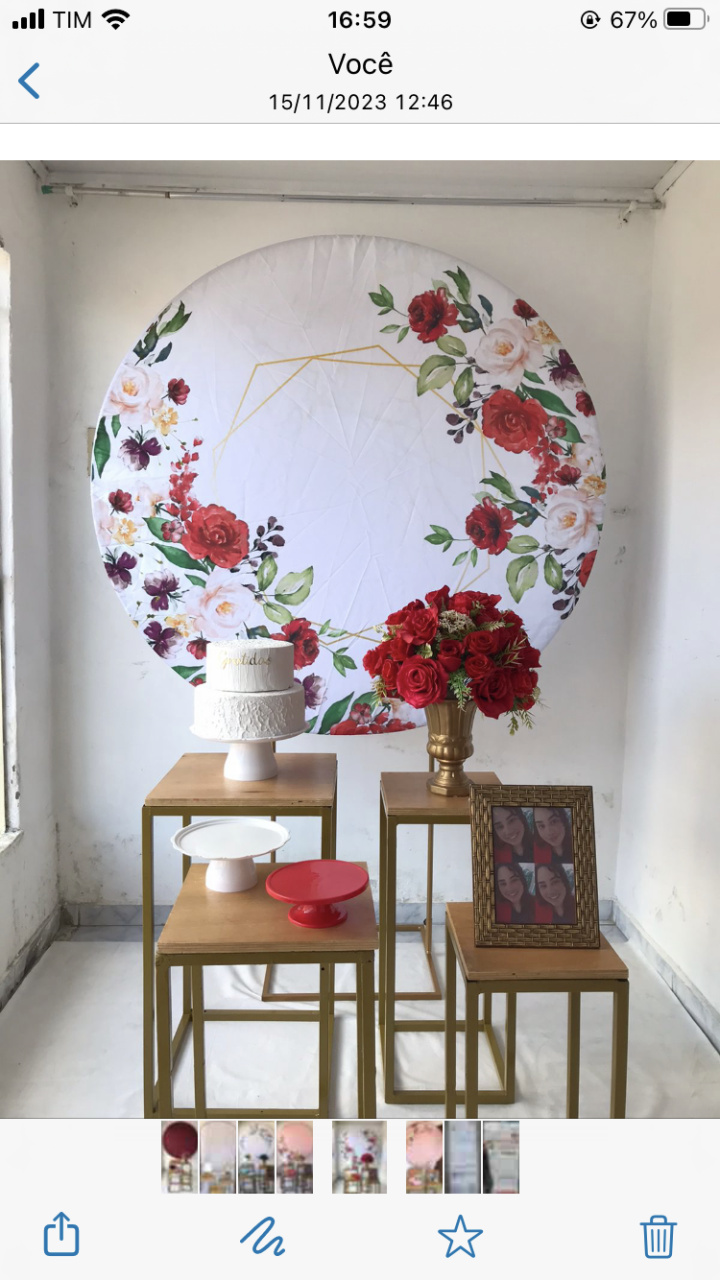 Vermelho Floral Composição - Artes e Encantos locações