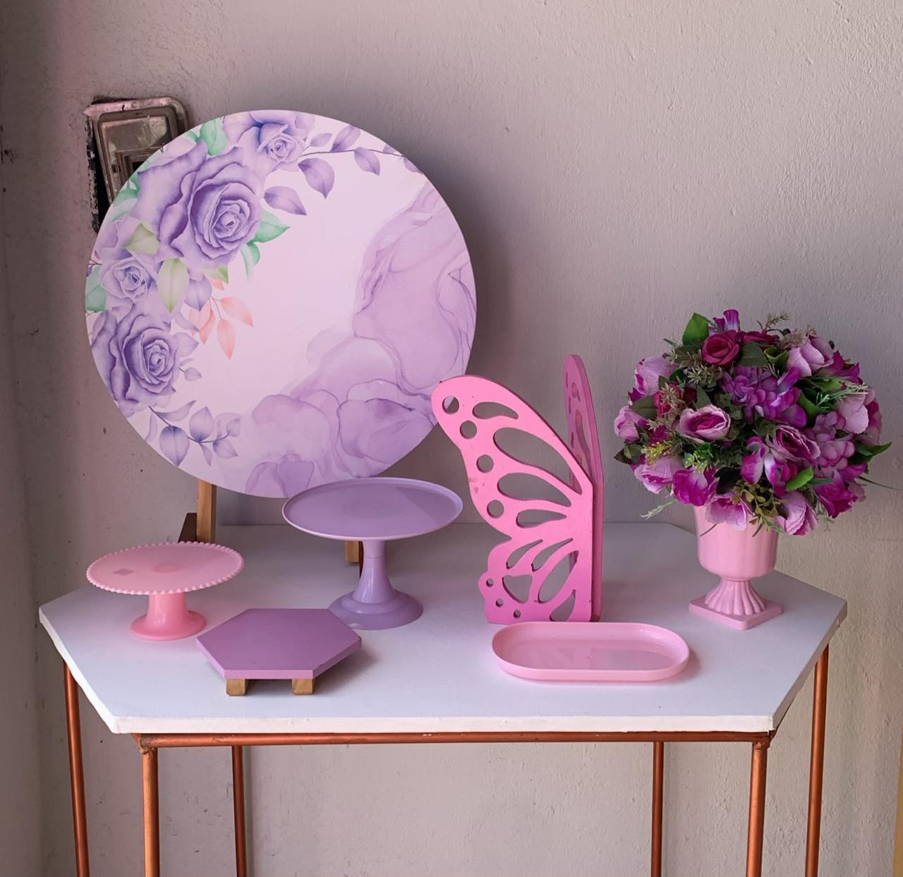 Mini Kit Floral Lilás 18 - Artes e Encantos locações