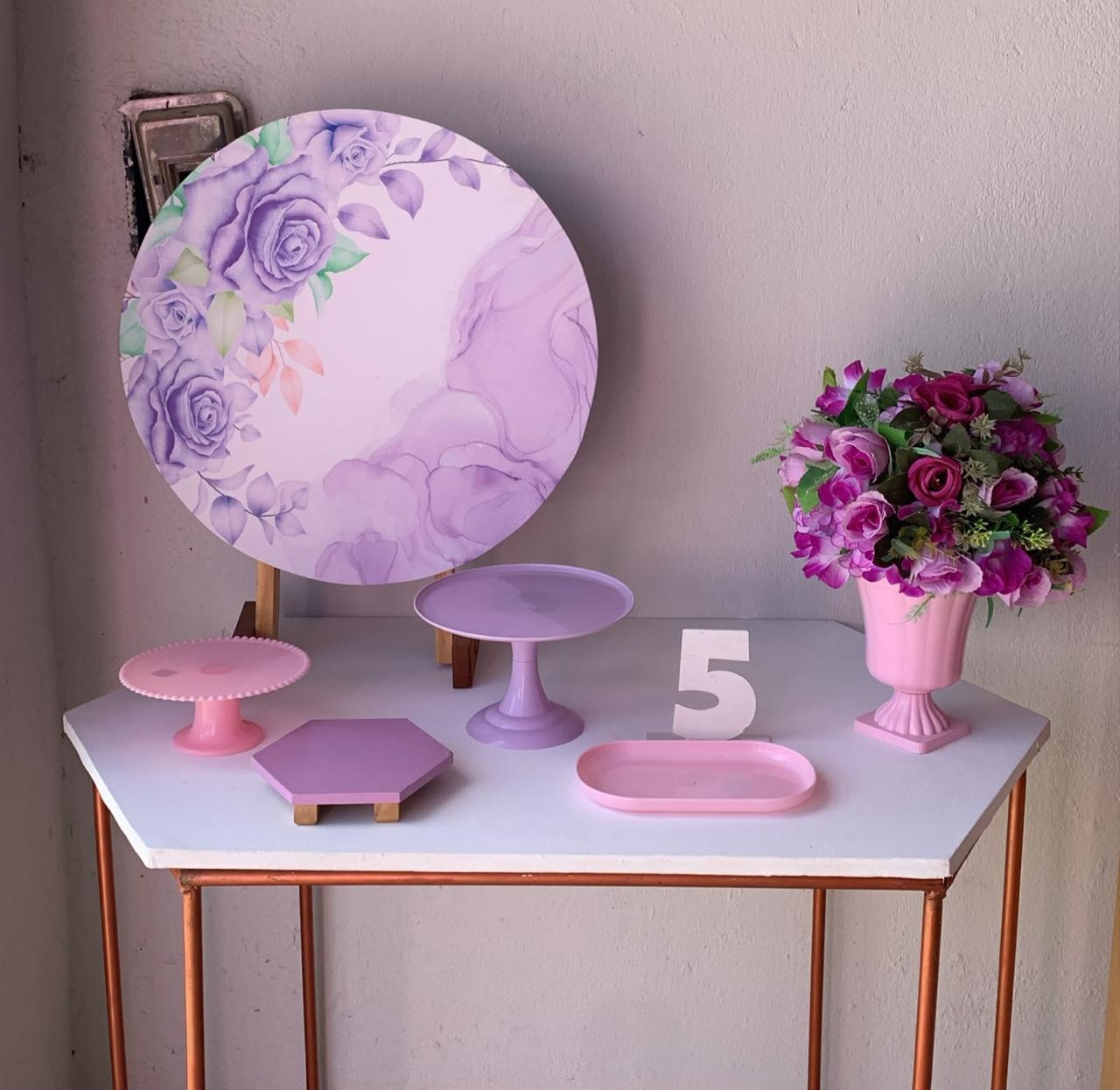 Mini Kit Floral Lilás 3 - Artes e Encantos locações