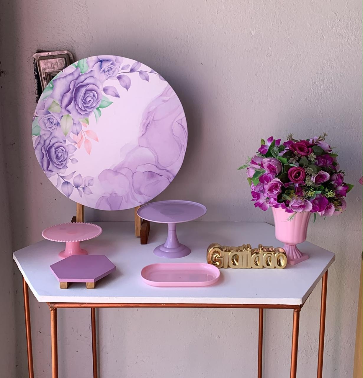 Mini Kit Floral Lilás 4 - Artes e Encantos locações