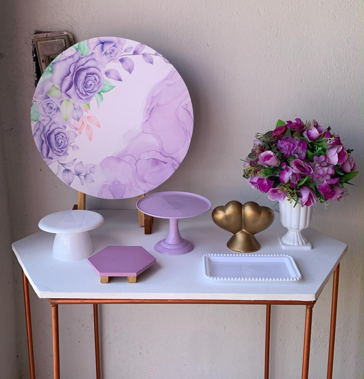 Mini Kit Floral Lilás 26 - Artes e Encantos locações