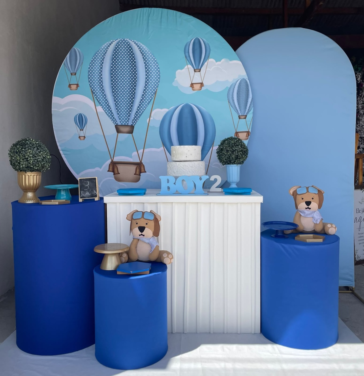 Ursinho Baloeiro Chá de Fraldas Chá de Bebê Kit Diamante 29 - Artes e Encantos locações
