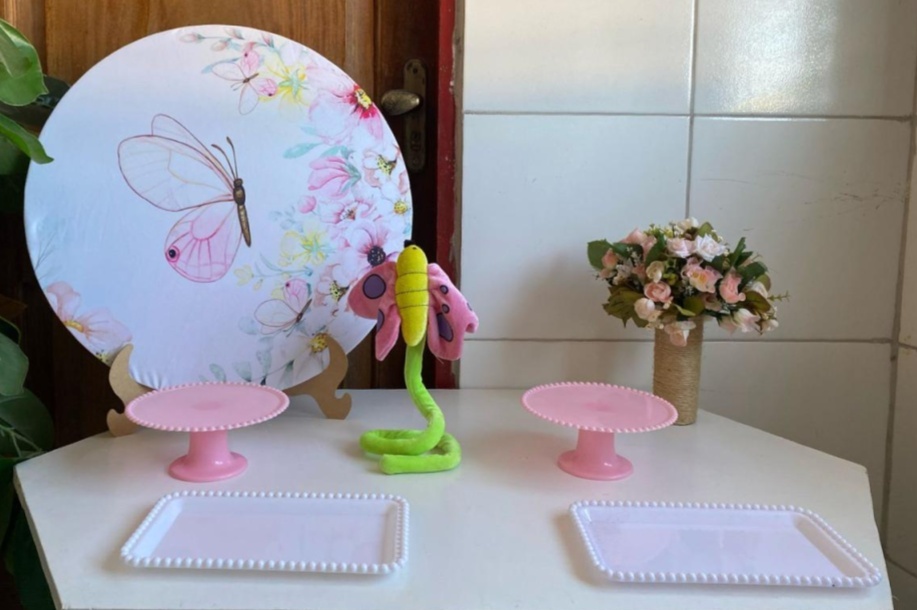 Borboleta Rosa Mini Kit - Artes e Encantos locações