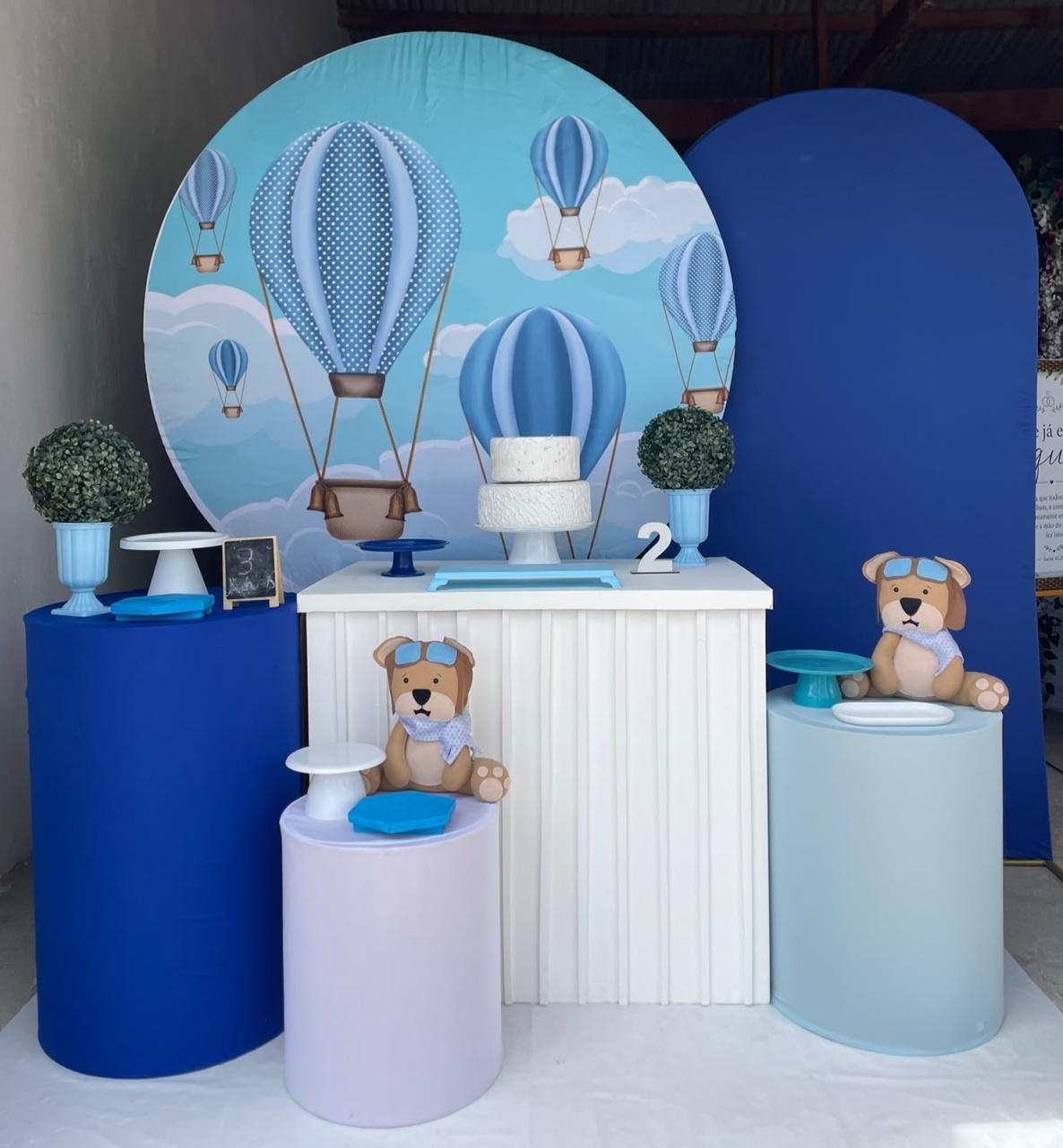 Ursinho Baloeiro Chá de Fraldas Chá de Bebê Kit Diamante 22 - Artes e Encantos locações