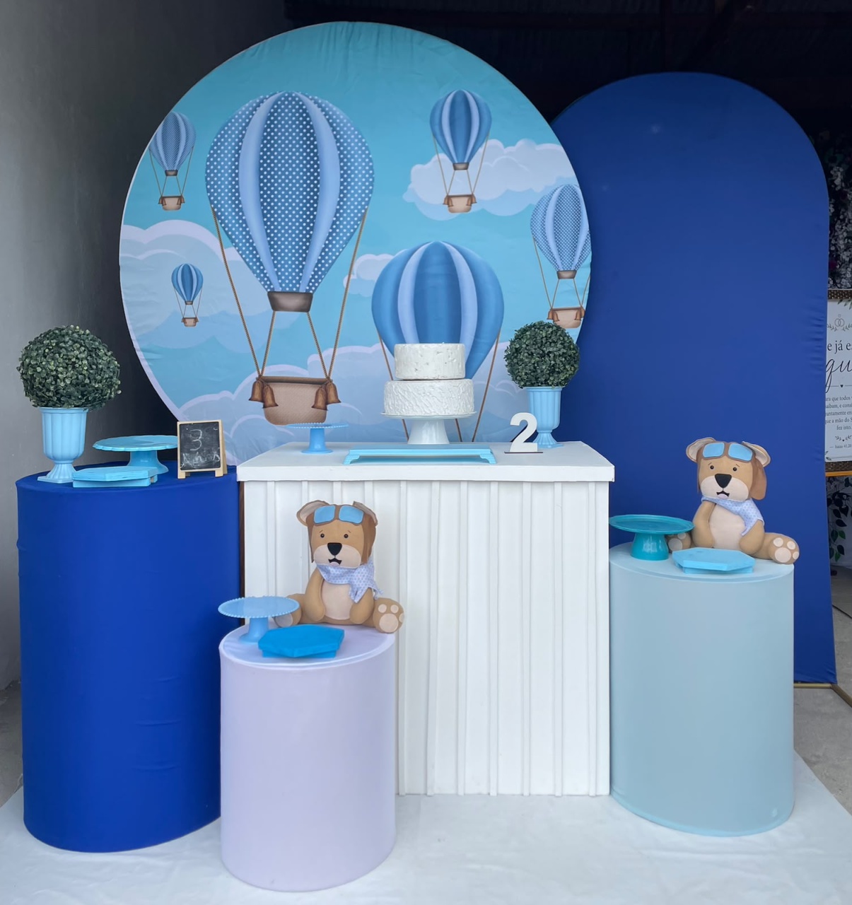 Ursinho Baloeiro Chá de Fraldas Chá de Bebê Kit Diamante 24 - Artes e Encantos locações