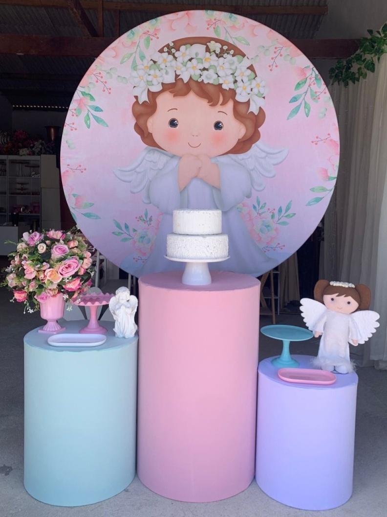 Anjinha Batizado Kit Prata 1 - Artes e Encantos locações
