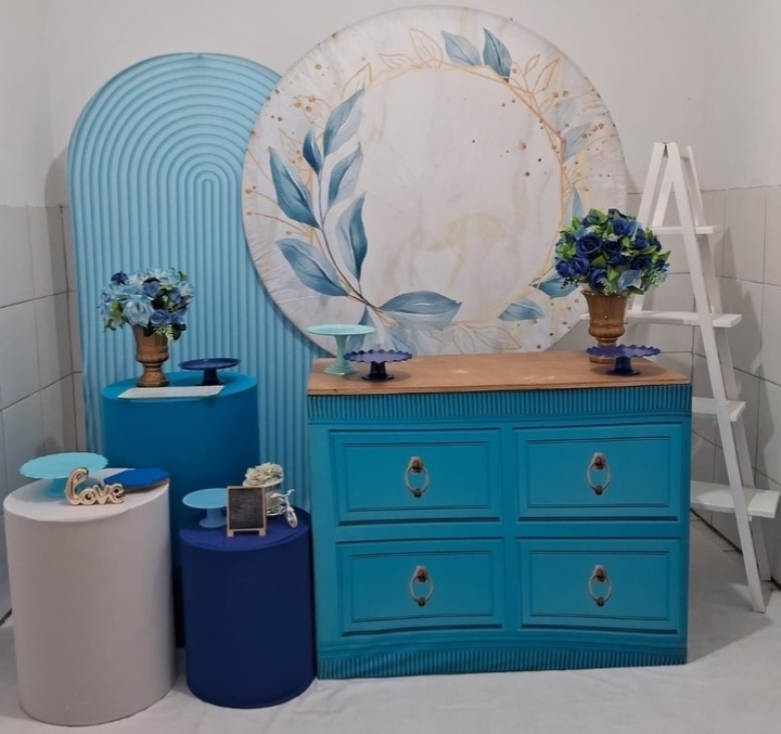 Azul Floral Kit Diamante + Adicional de Escada G - Artes e Encantos locações