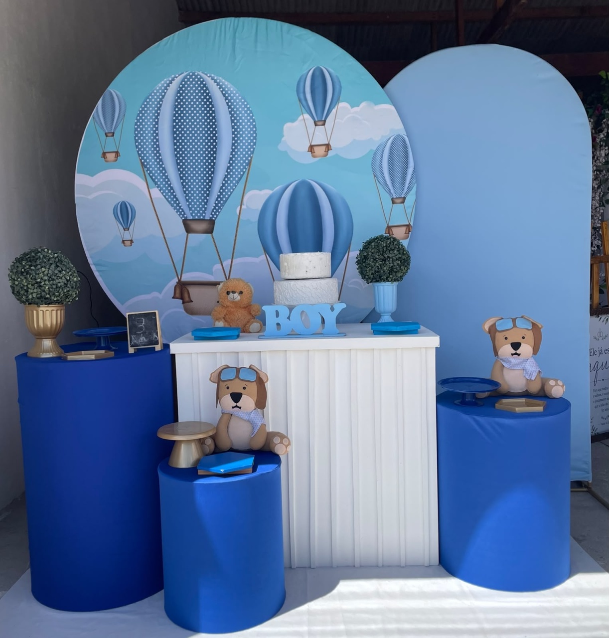 Ursinho Baloeiro Chá de Fraldas Chá de Bebê Kit Diamante 31 - Artes e Encantos locações