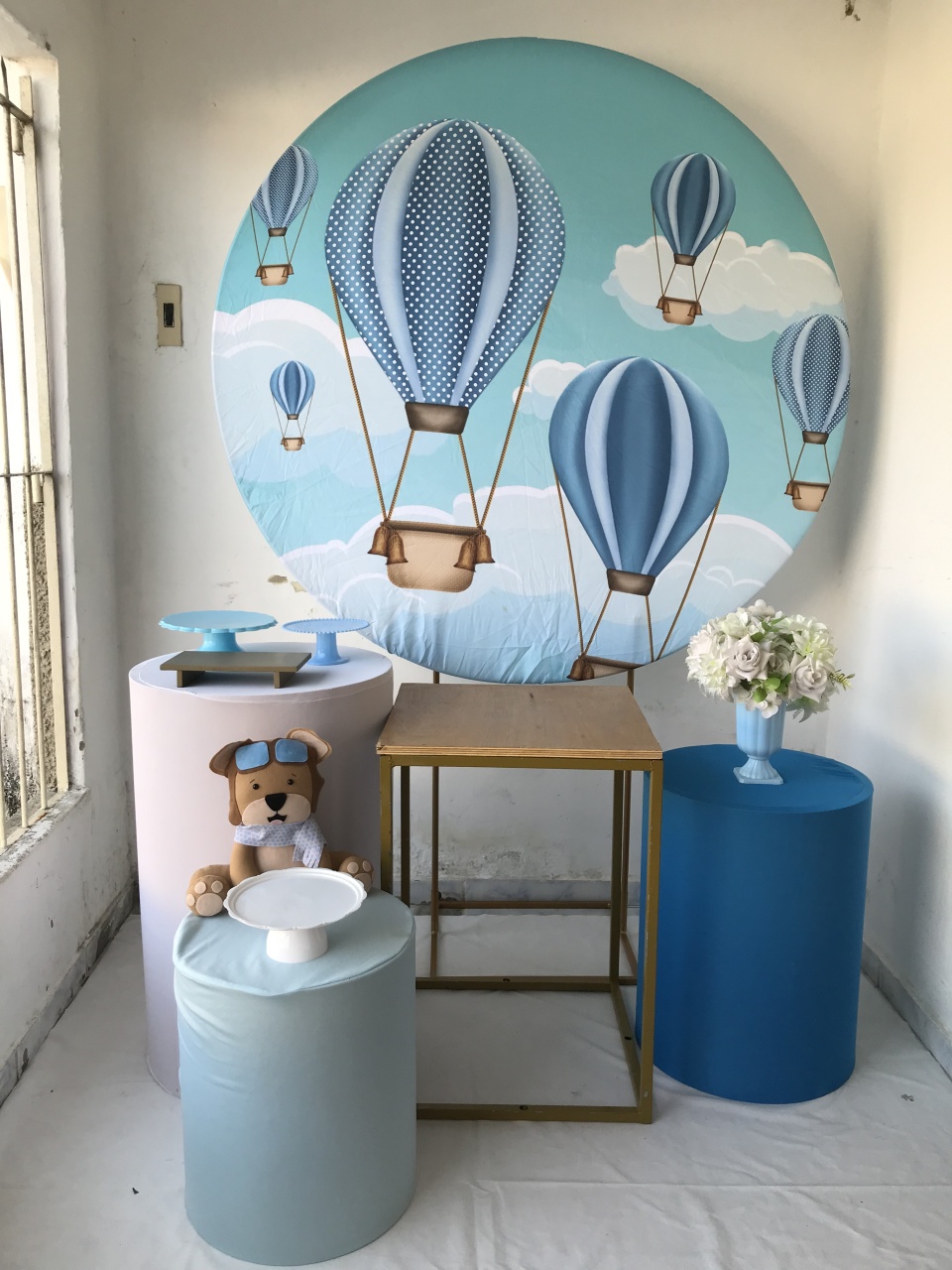Ursinho Baloeiro Balões Kit Ouro - Artes e Encantos locações