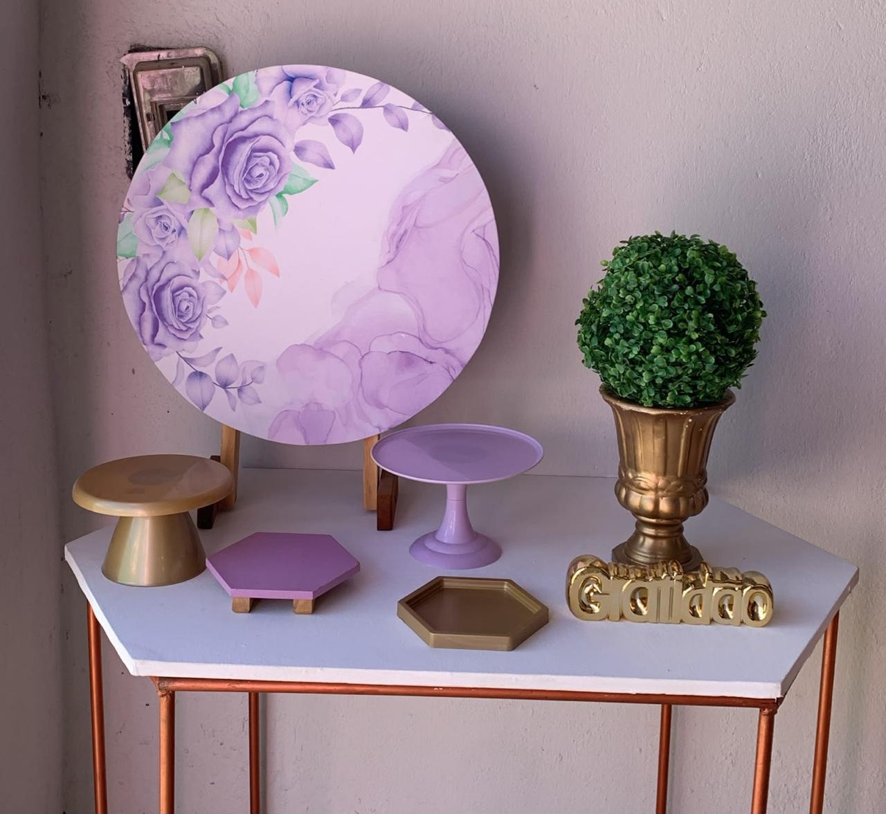 Mini Kit Floral Lilás 15 - Artes e Encantos locações