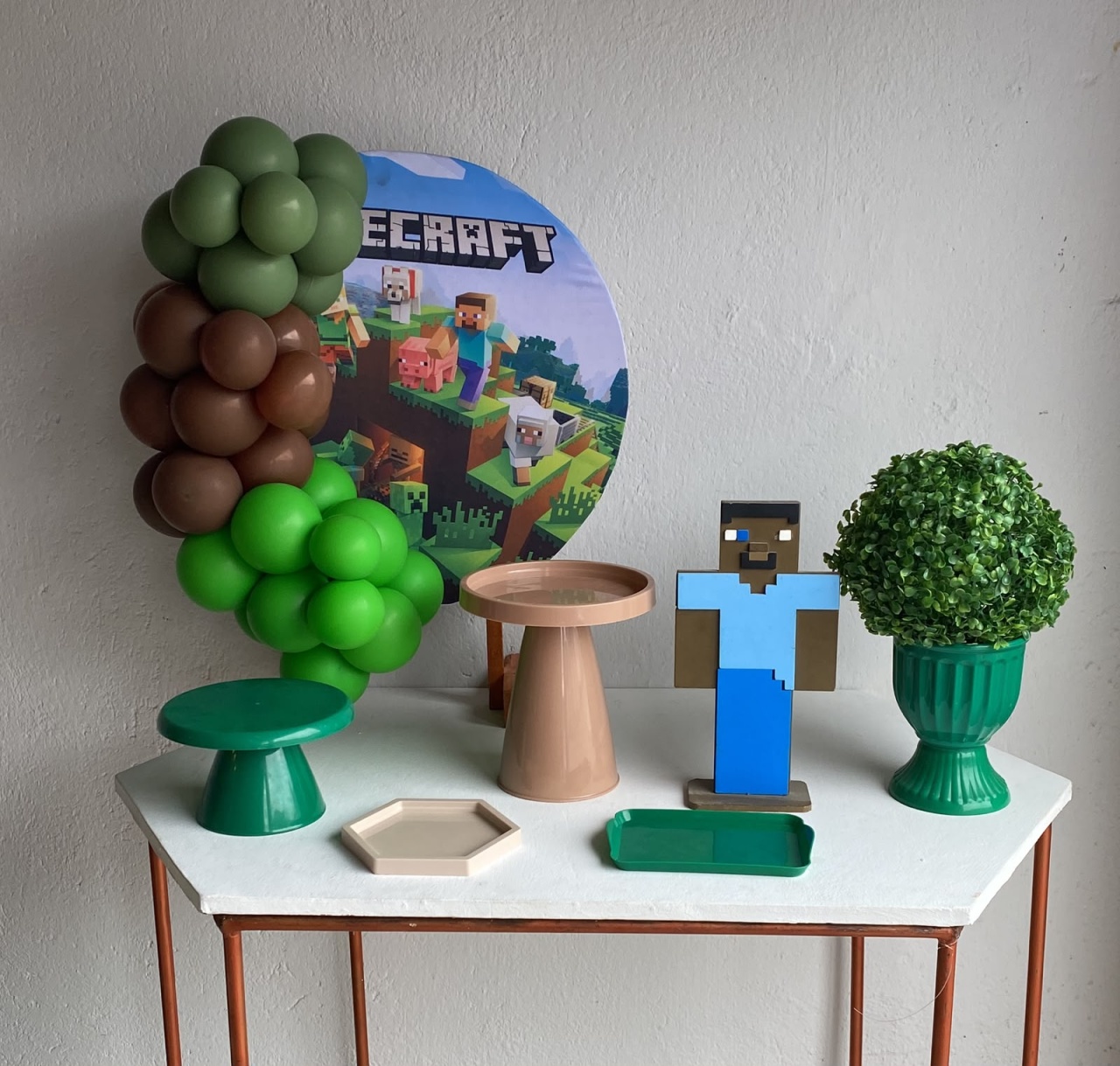 Minecraft Mini Kit Com Balões 1 - Artes e Encantos locações