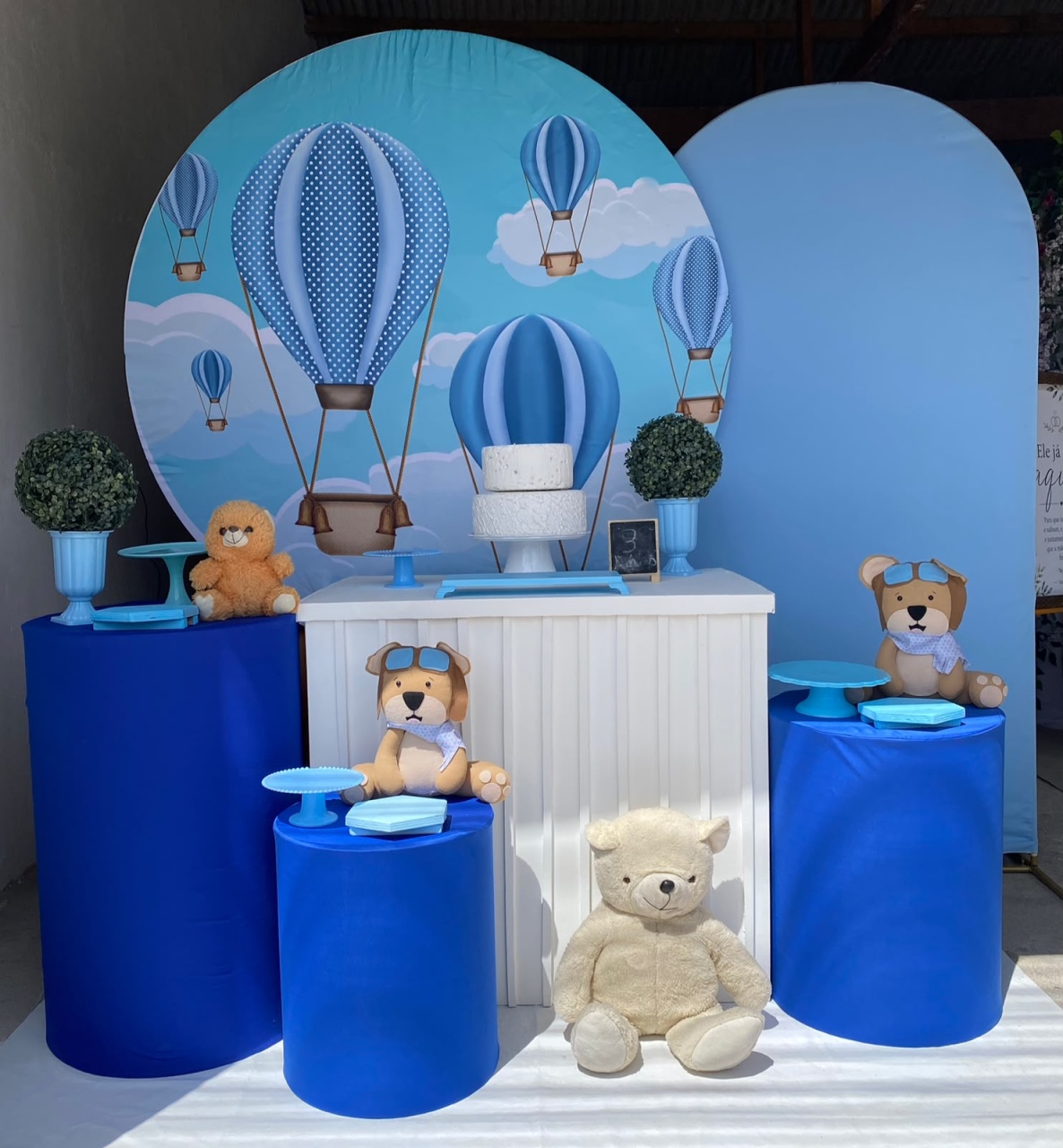 Ursinho Baloeiro Chá de Bebê/Fraldas Kit Diamante 2 - Artes e Encantos locações