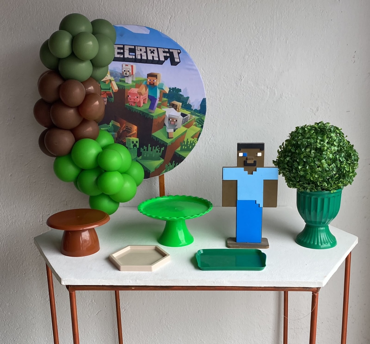 Minecraft Mini Kit Com Balões 2 - Artes e Encantos locações