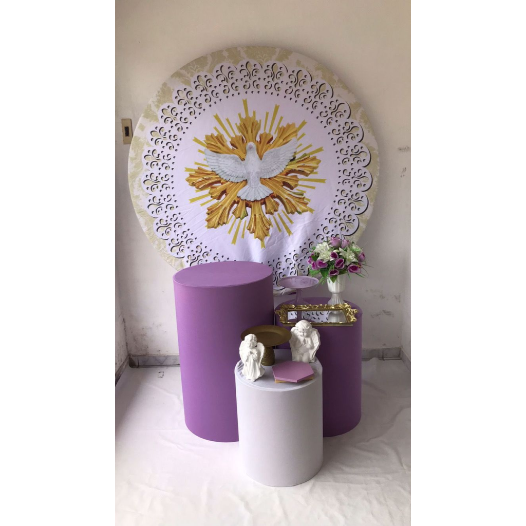 Batizado Divino Espírito Santo Kit Prata - Artes e Encantos locações