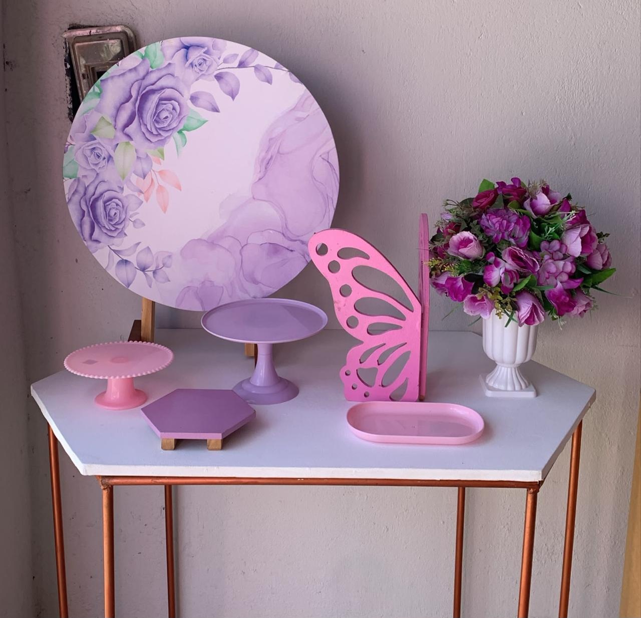 Mini Kit Floral Lilás 28 - Artes e Encantos locações
