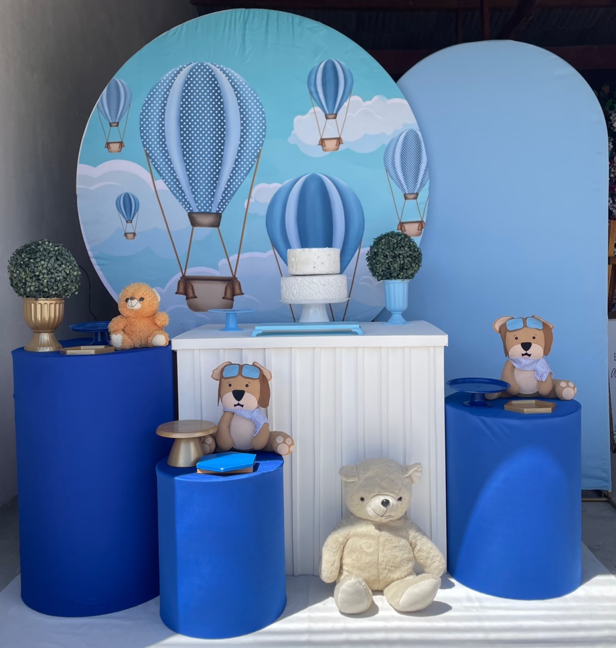 Ursinho Baloeiro Chá de Fraldas Chá de Bebê Kit Diamante 33 - Artes e Encantos locações