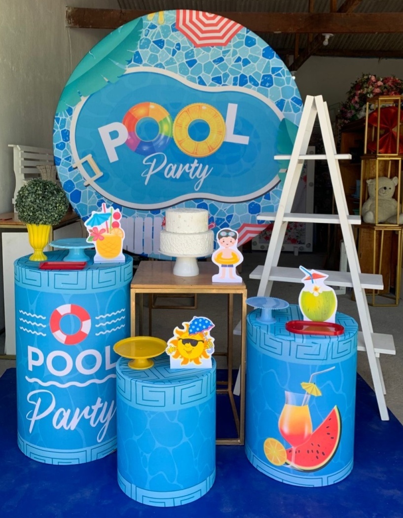 Pool Party Kit Ouro 2 Com Adicional Escada G - Artes e Encantos locações
