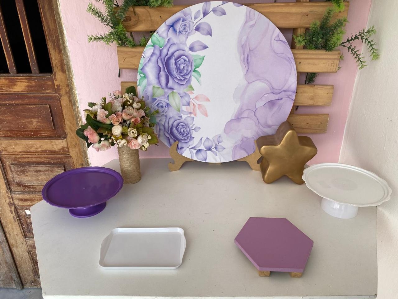 Mini Kit Floral Lilás 6 - Artes e Encantos locações