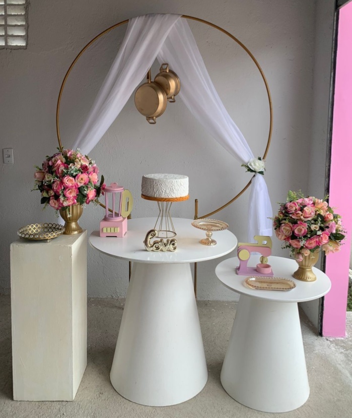 Chá de Cozinha Rosa 2 Composição - Artes e Encantos locações