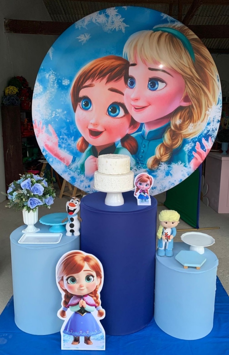 Frozen Baby Kit Prata 5 Com Adicional de Display de Chão - Artes e Encantos locações