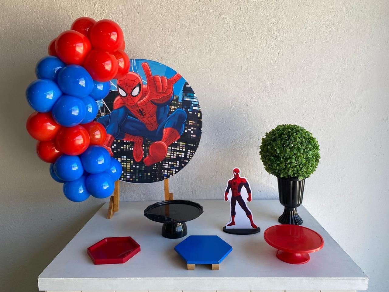Mini Kit Homem Aranha Com Balões (2) - Artes e Encantos locações