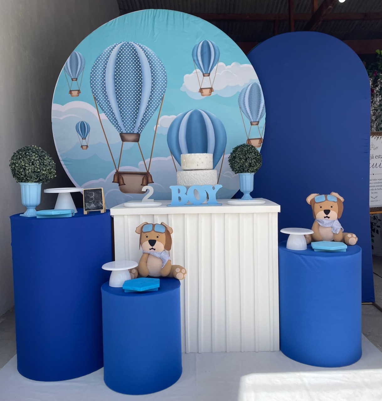 Ursinho Baloeiro Chá de Fraldas Chá de Bebê Kit Diamante 27 - Artes e Encantos locações