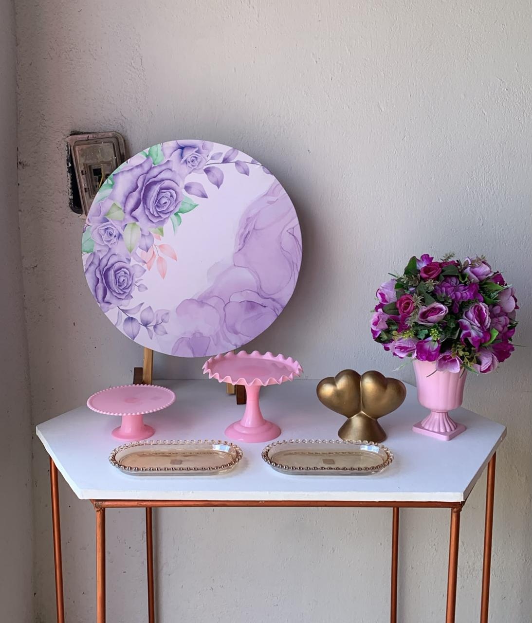 Mini Kit Floral Lilás 9 - Artes e Encantos locações