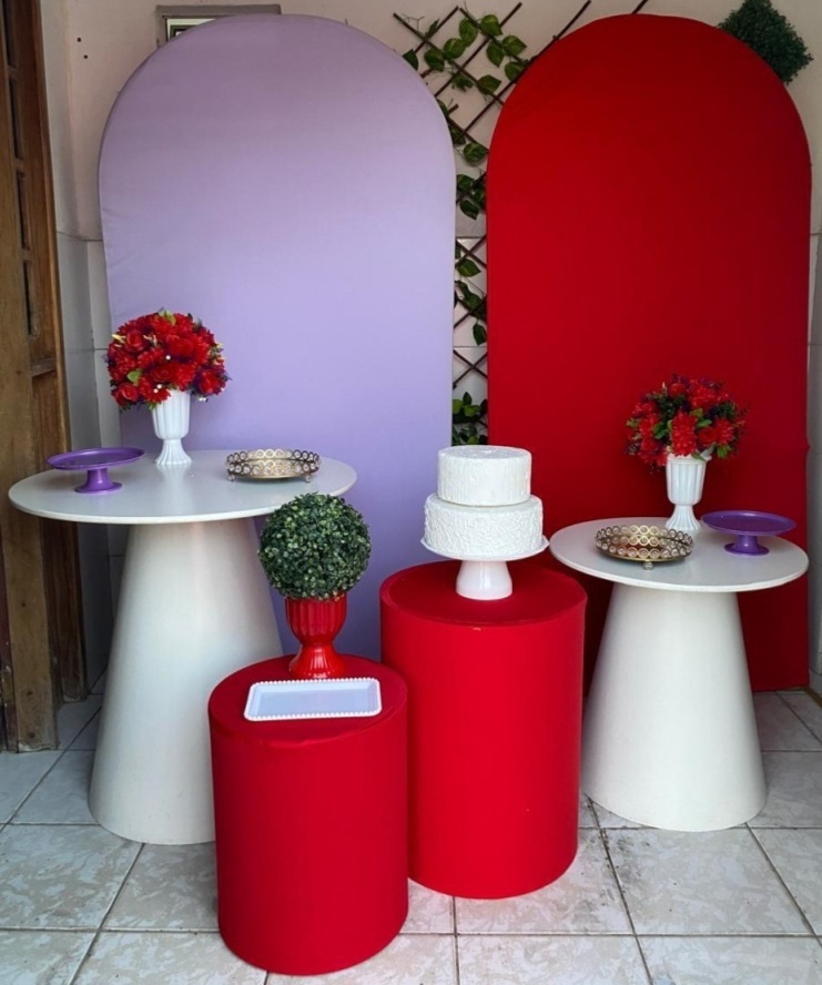 Lilás E Vermelho Composição - Artes e Encantos locações