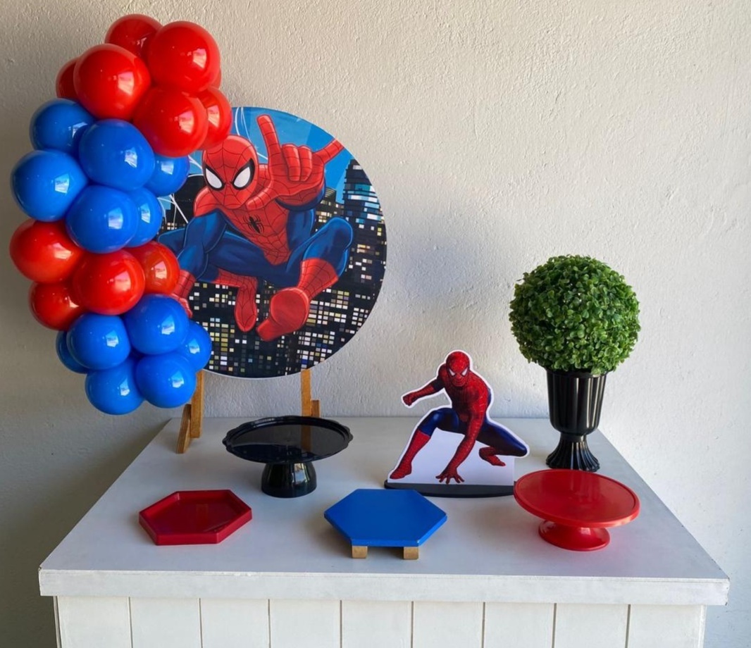 Mini Kit Homem Aranha Com Balões (3) - Artes e Encantos locações