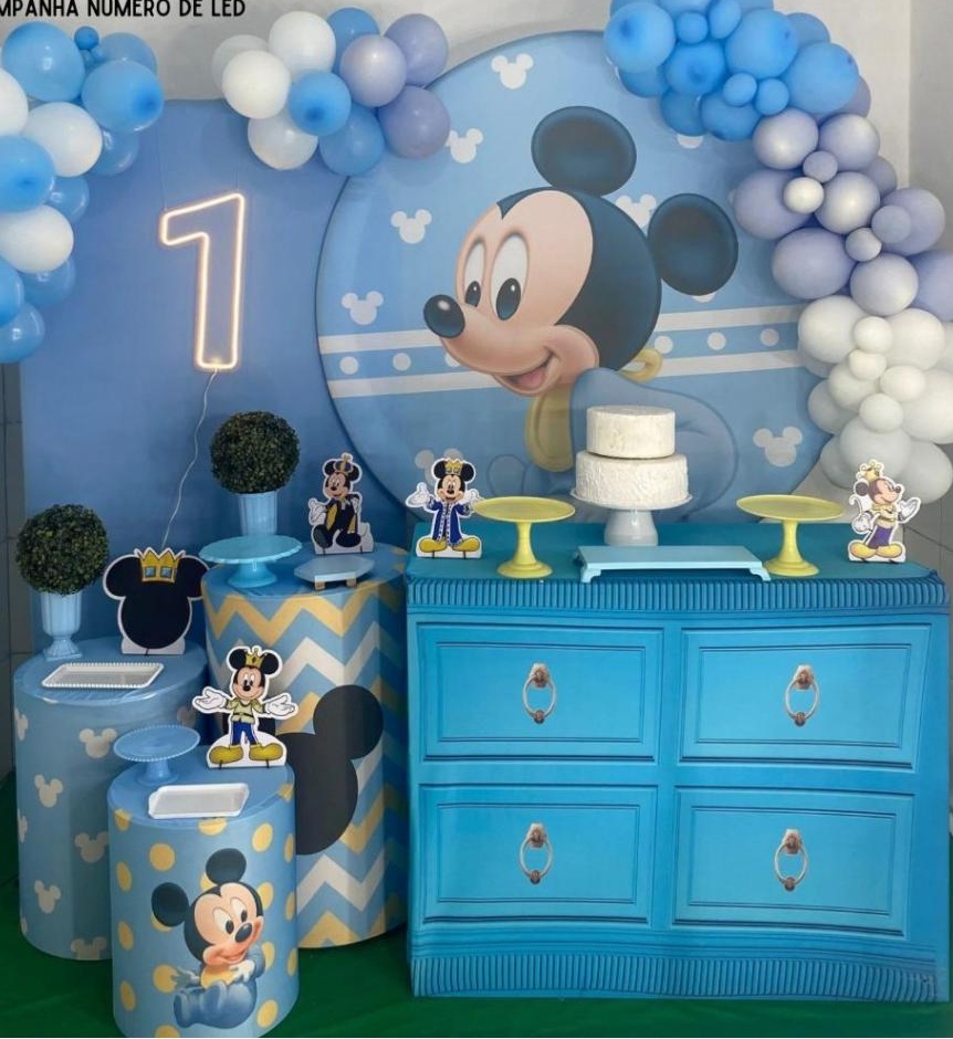 Mickey Baby Kit Diamante + Número de Led  - Artes e Encantos locações