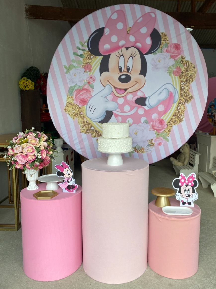 Minnie Rosa Kit Prata 1 - Artes e Encantos locações