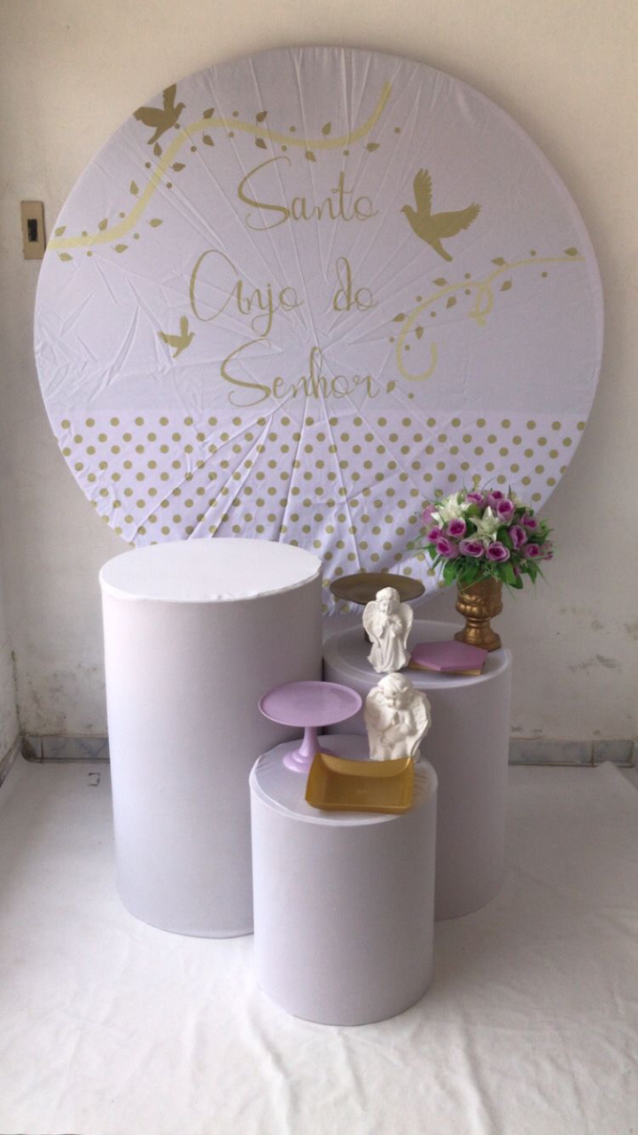Santo Anjo Do Senhor Batizado Kit Prata - Artes e Encantos locações