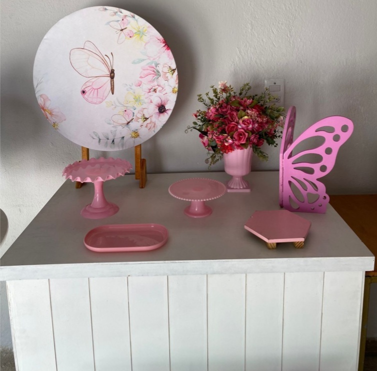 Mini Kit Borboleta Rosa - Artes e Encantos locações