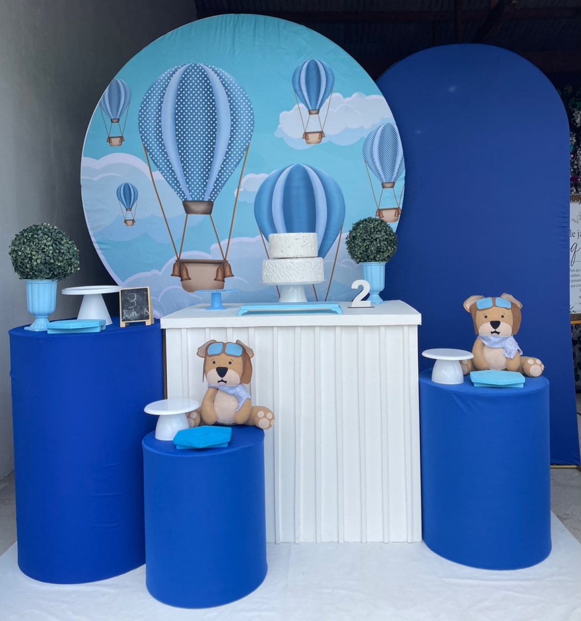 Ursinho Baloeiro Chá de Fraldas Chá de Bebê Kit Diamante 26 - Artes e Encantos locações