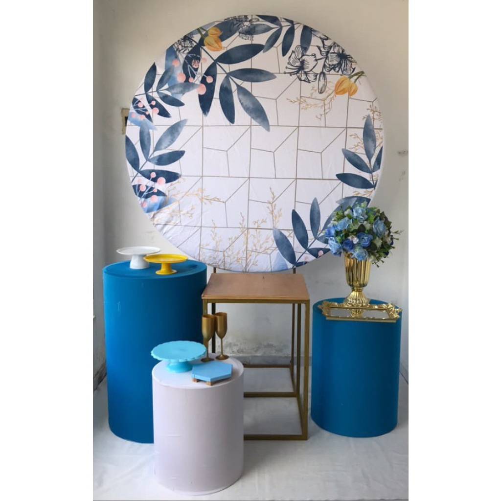 Azul Floral Kit Ouro (2) - Artes e Encantos locações