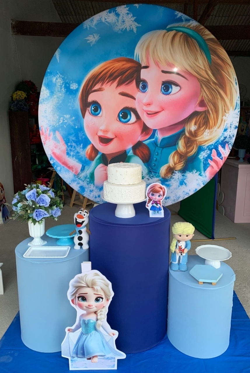Frozen Baby Kit Prata 4 Com Adicional de Display de Chão - Artes e Encantos locações