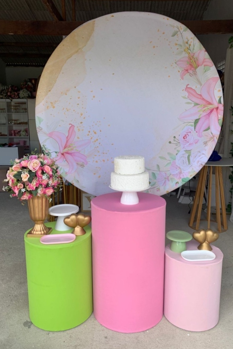 Floral Rosa Kit Prata ( 2 ) - Artes e Encantos locações