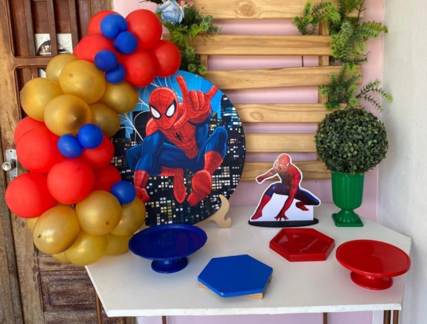 Mini Kit Homem Aranha (Balões Opcional) - Artes e Encantos locações