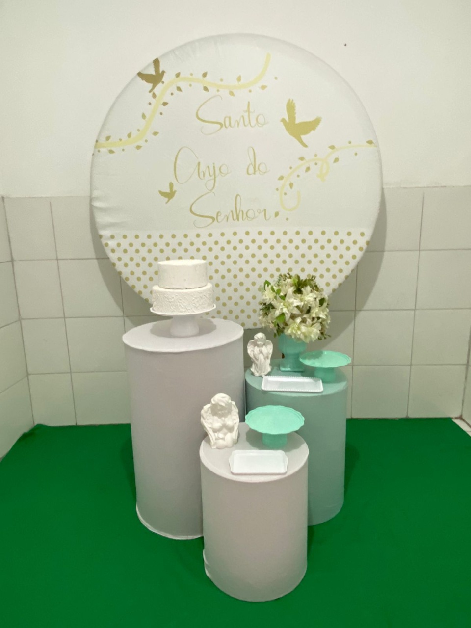 Santo Anjo Do Senhor Batizado Kit Prata - Artes e Encantos locações