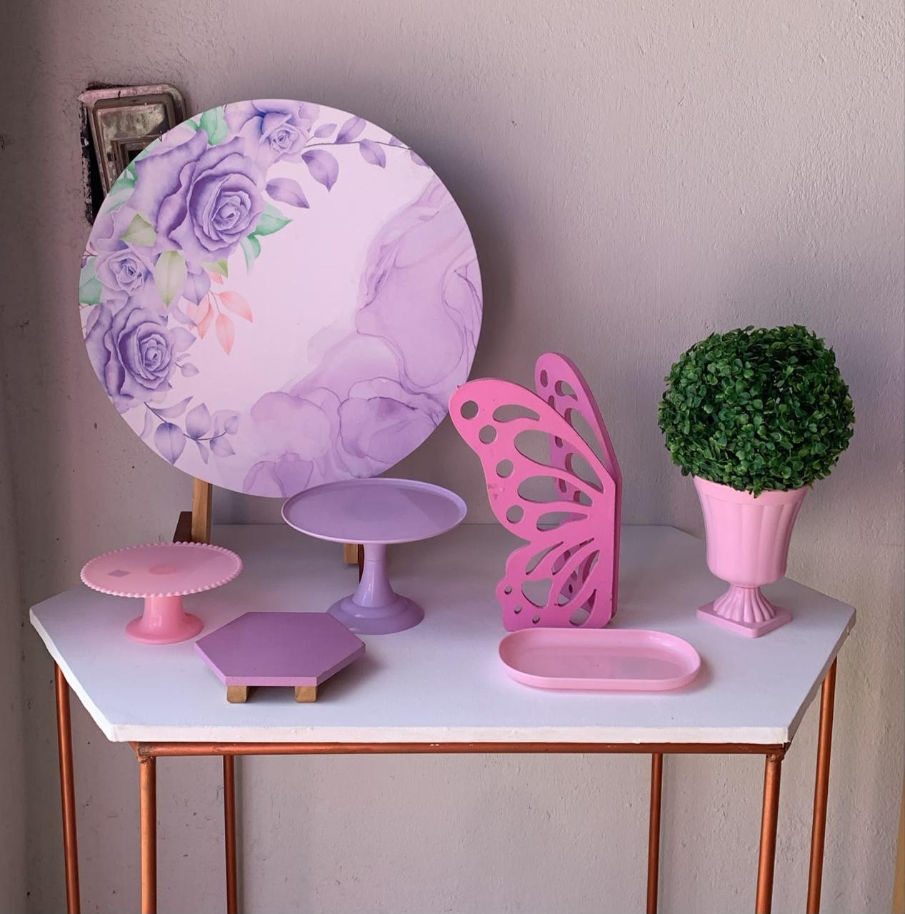 Mini Kit Floral Lilás 17 - Artes e Encantos locações