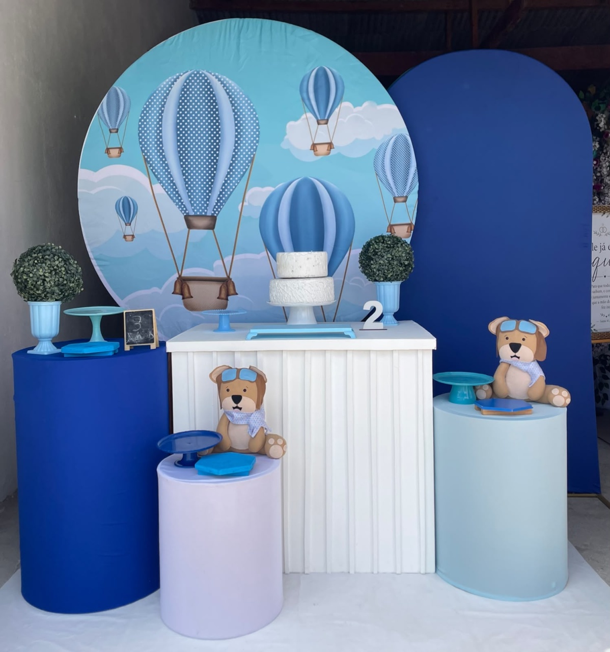 Ursinho Baloeiro Chá de Fraldas Chá de Bebê Kit Diamante 20 - Artes e Encantos locações