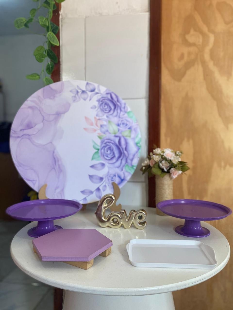 Mini Kit Floral Lilás 33 - Artes e Encantos locações