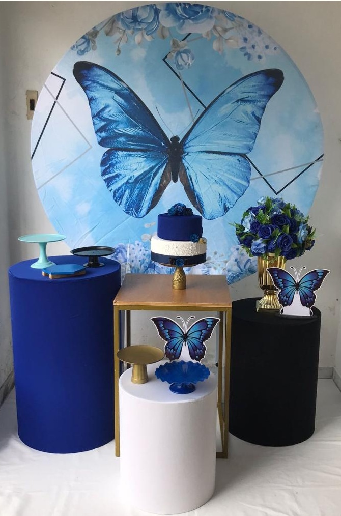 Borboleta Azul Kit Ouro 2 - Artes e Encantos locações