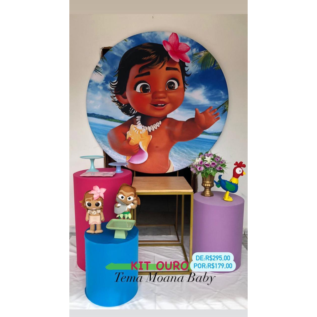 Kit Ouro Moana Baby - Artes e Encantos locações