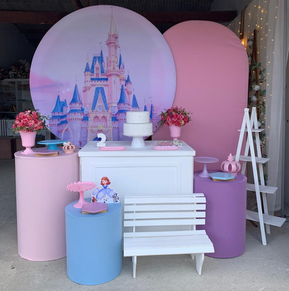 Princesa Sofia E Princesas 9 Kit Diamante + Adicionais Escada M E Banquinho - Artes e Encantos locações
