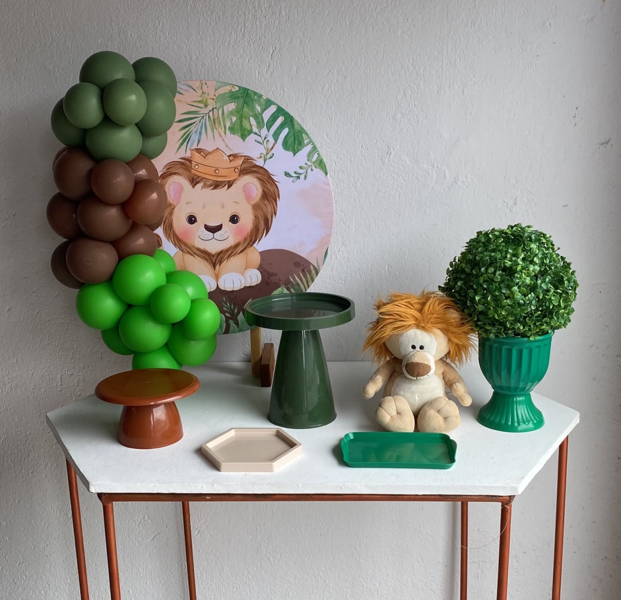 Leãozinho Mini Kit Com Balões 2 - Artes e Encantos locações