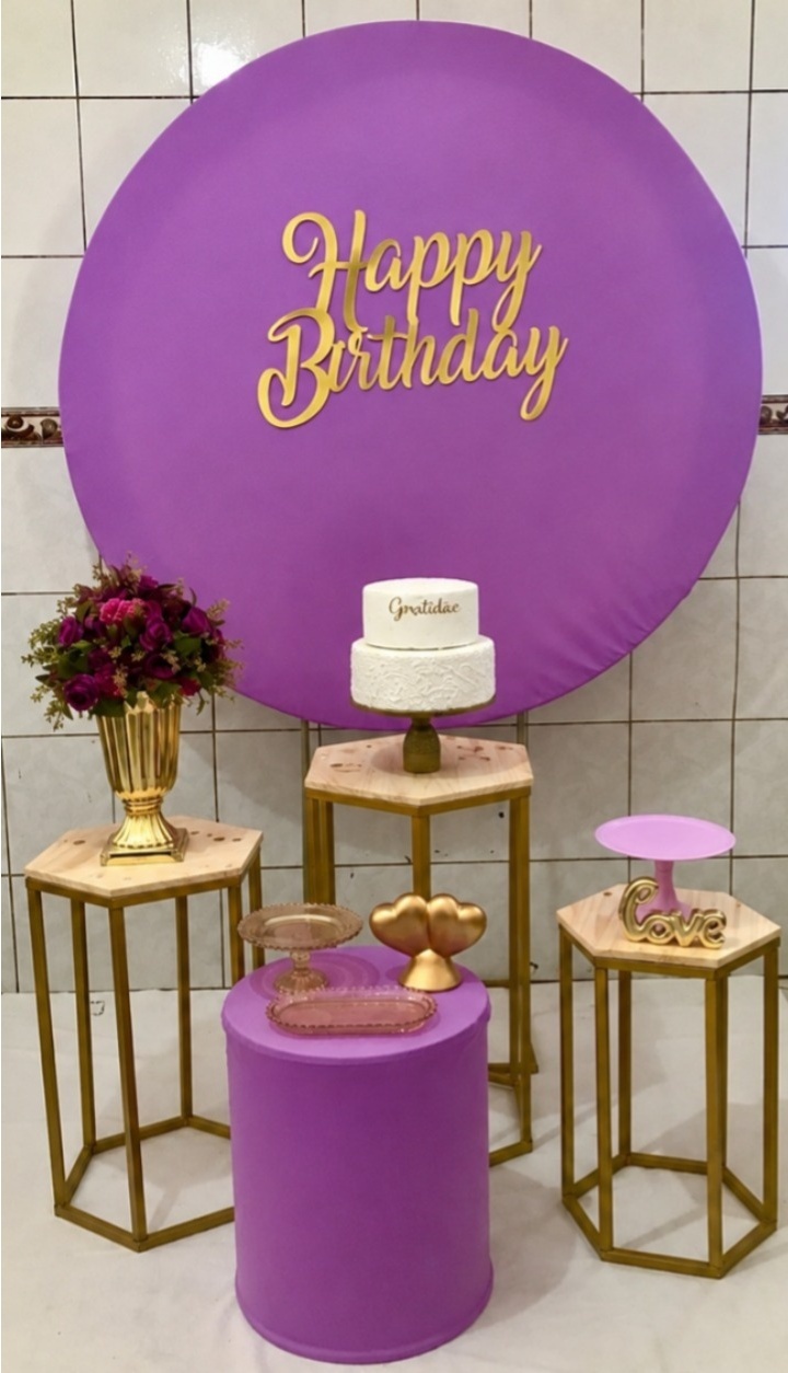 Lilás Happy Birthday Composição 3 - Artes e Encantos locações