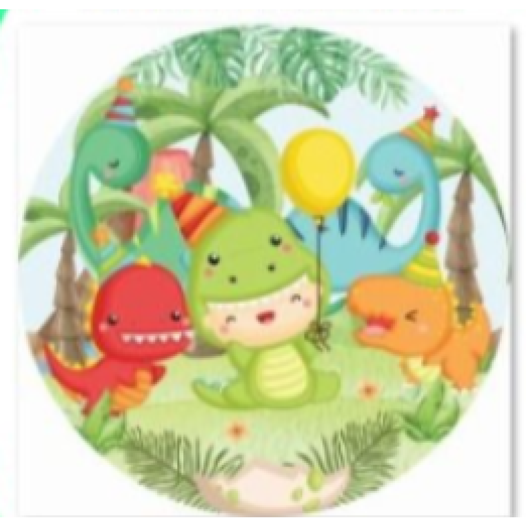 Capa Mini Painel Dino Baby - Laranja,Amarelo,Verde - Artes e Encantos locações