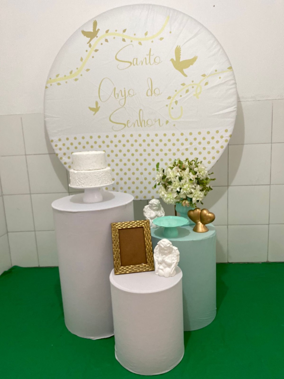 Santo Anjo Do Senhor Batizado Kit Prata - Artes e Encantos locações