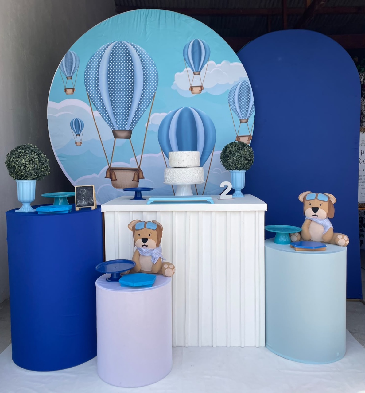 Ursinho Baloeiro Chá de Fraldas Chá de Bebê Kit Diamante 21 - Artes e Encantos locações